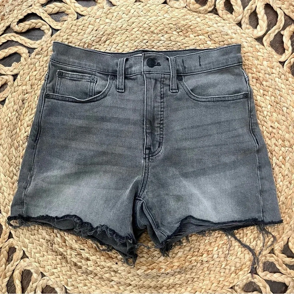 Madewell Pants - Madewell High Rise Denim Shorts Size 26 Lunar Wash Black